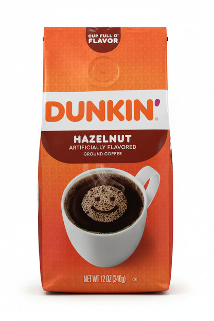 Dunkin' Hazelnut Artificially Flavored Ground Coffee, 18 oz