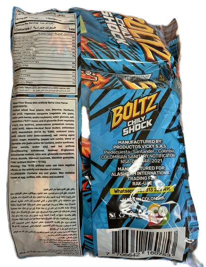 Boltz Chips Chily Shock 6 Bags 28G e