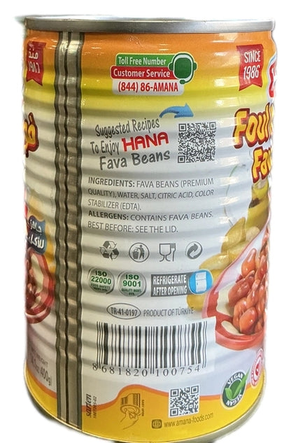 Hana Foul Fava Beans 14.1 oz (400 gr)