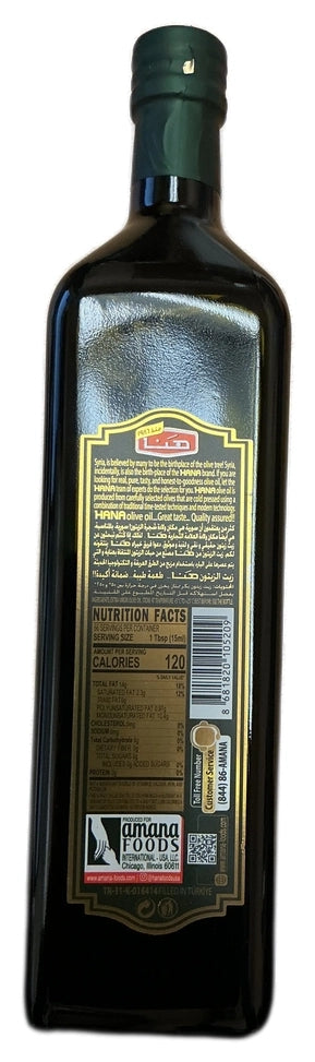 Hana Extra Virgin Olive Oil, Glass 1000mL