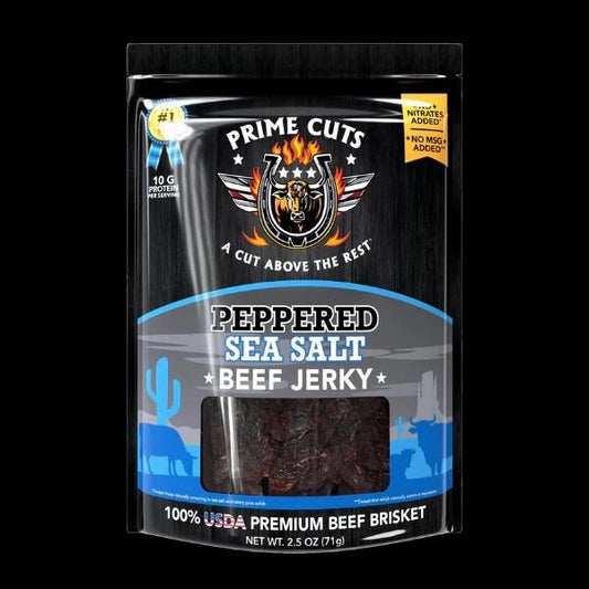 Prime Cuts 2.5oz Peppered Sea salt