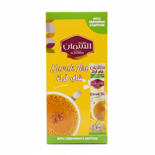 Al Samman Karak Tea mix with cardamon and saffron 10 bags 30G