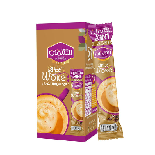 Al Samman Shot Woke 3-in-1 Instant Coffee, 10 Packets