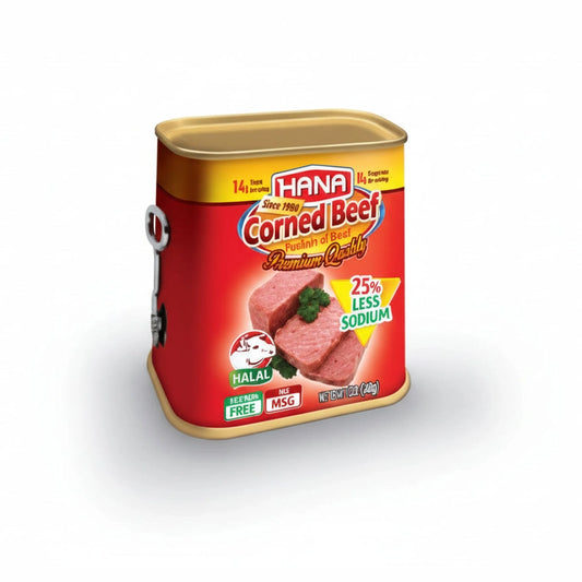 hana Corned Beef Premium- Low Sodium 340G halal