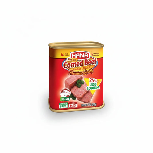 HANA Corned Beef Premium- Low Sodium 340G halal