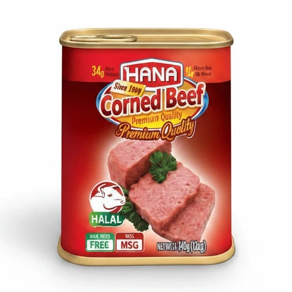 Hana Corned Beef P R M+ 340G Halal