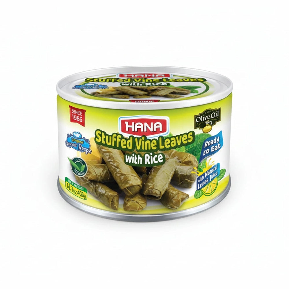 Hana canned stuffed vine leaves 400g gluten free ready to eat