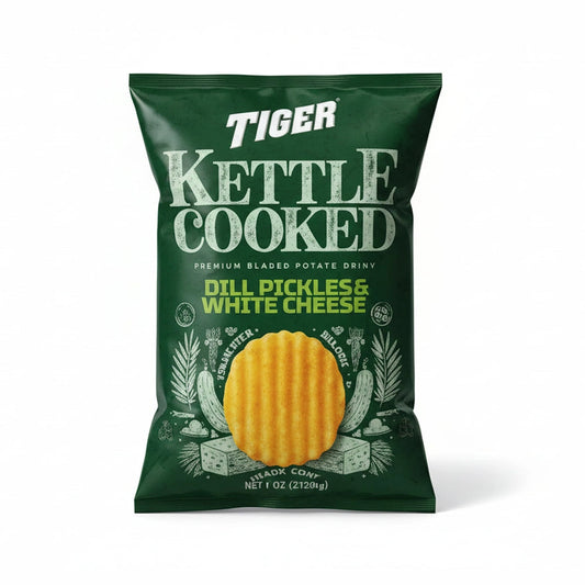 Tiger Kettle Cooked Pickles & White Cheese120g