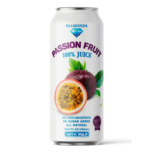 Diamonds Passion Fruit 16.9 FL OZ 100% Pure No Added Sugar for Natural Hydration