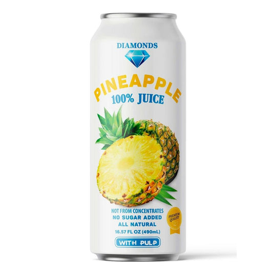 Diamonds Pineapple 16.9 FL OZ 100% Pure No Added Sugar for Natural Hydration