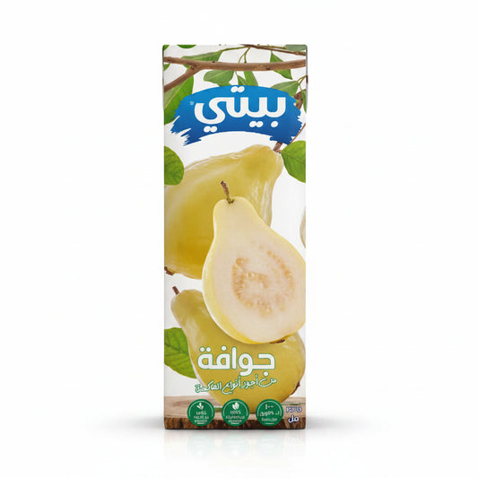 Beyti Guava 200ml juice carton with fresh guavas, no added sugar and natural ingredients