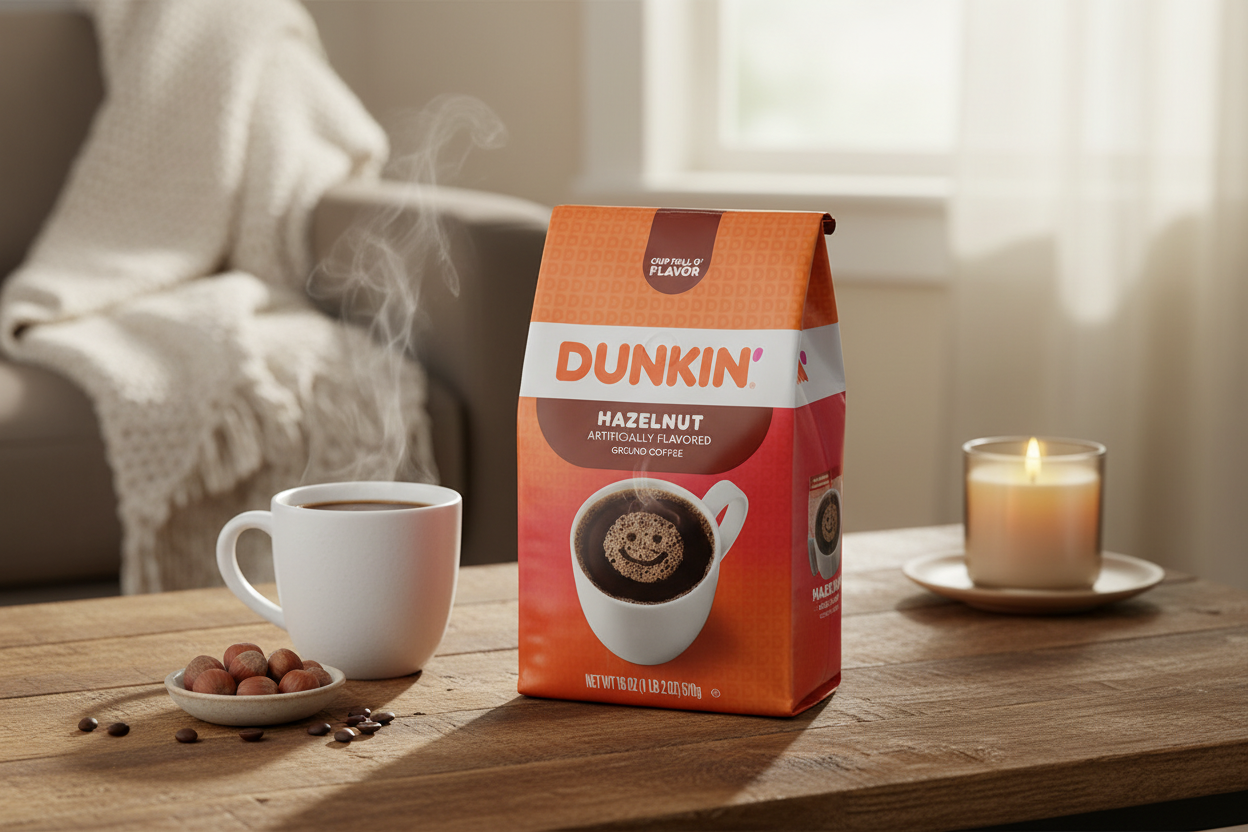 Dunkin' Hazelnut Coffee Advertisement