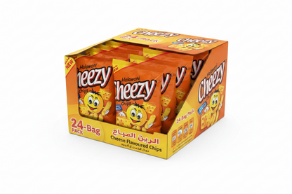 Halawani Cheezy Chips 60g Pack of 24 Bags
